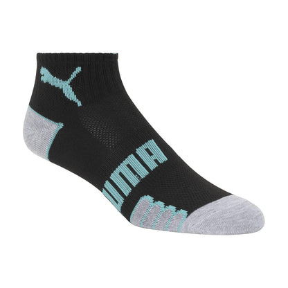 Puma Women's Non-Terry Quarter Crew Sock 6-Pack, Black, 9-11