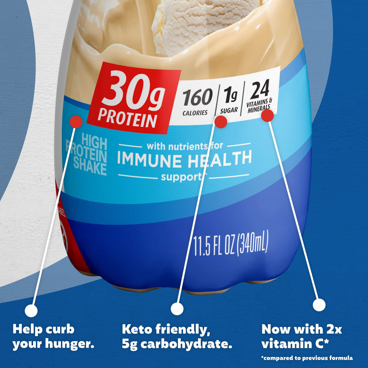 Premier Protein 30g Protein Shake, Vanilla, 11.5 fl oz Shake, (12 count)