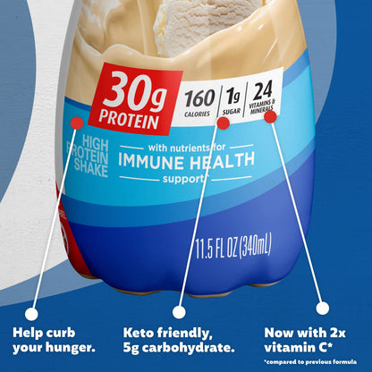 Premier Protein 30g Protein Shake, Vanilla, 11.5 fl oz Shake, (12 count)