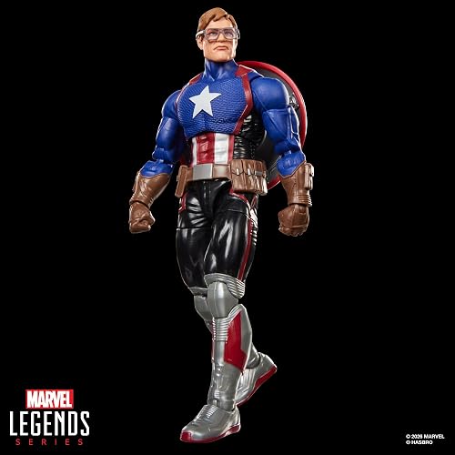 Marvel Legends Series, Marvel Super Heroes y Magic: The Gathering, Capitán América (Avengers: Twilight), Figura de 15 cm con Carta Exclusiva Metalizada de colección para el Juego