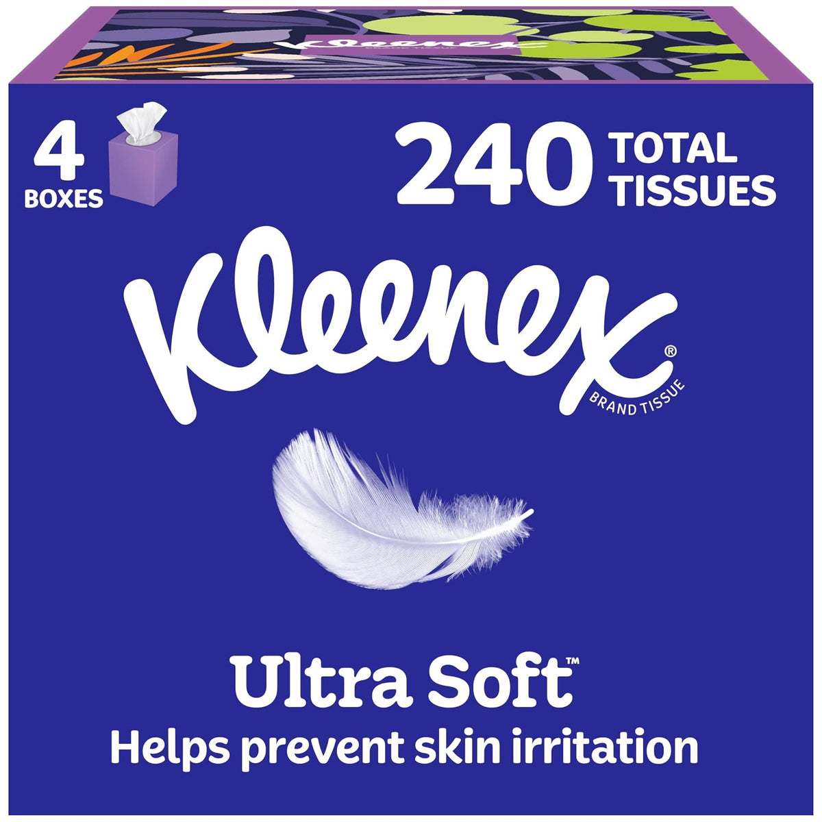 Kleenex Ultra Soft Pañuelos Faciales 3 Capas Paquete Múltiple - Blanco - 60 Count (Pack of 4)