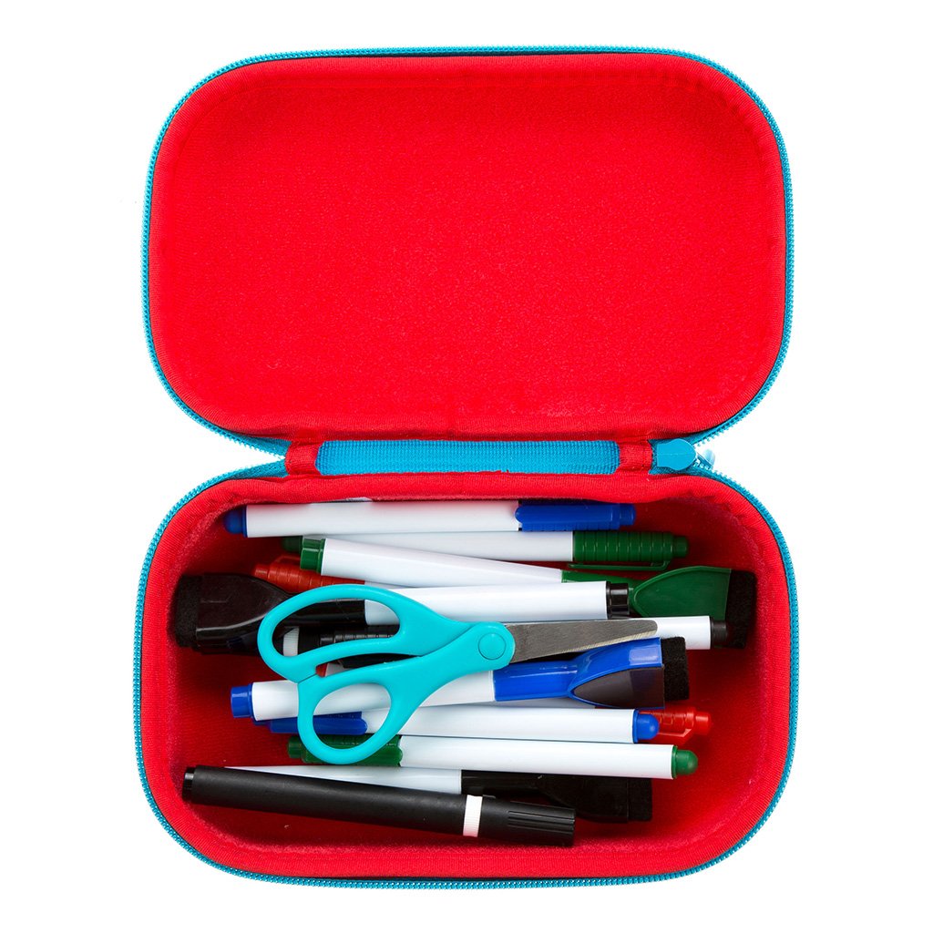 Zipit Colorz estuche para anteojos, Azul, Caja de almacenaje para lápices, Azul triángulos