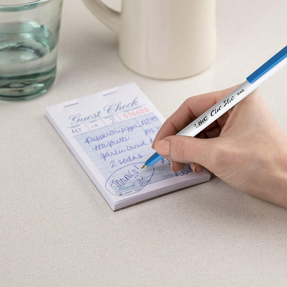 Bic Clic Stic bolígrafo retráctil de, medio punto (1,0 mm), 12-conteo