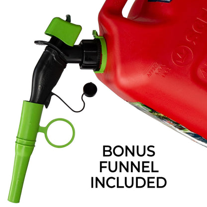 Scepter - Bote de gas de 2 galones, boquilla SmartControl a prueba de | Solo gasolina, contenedor de combustible compatible con EPA/CARB con mango trasero, embudo incluido, 11-0.5 pulgadas de alto