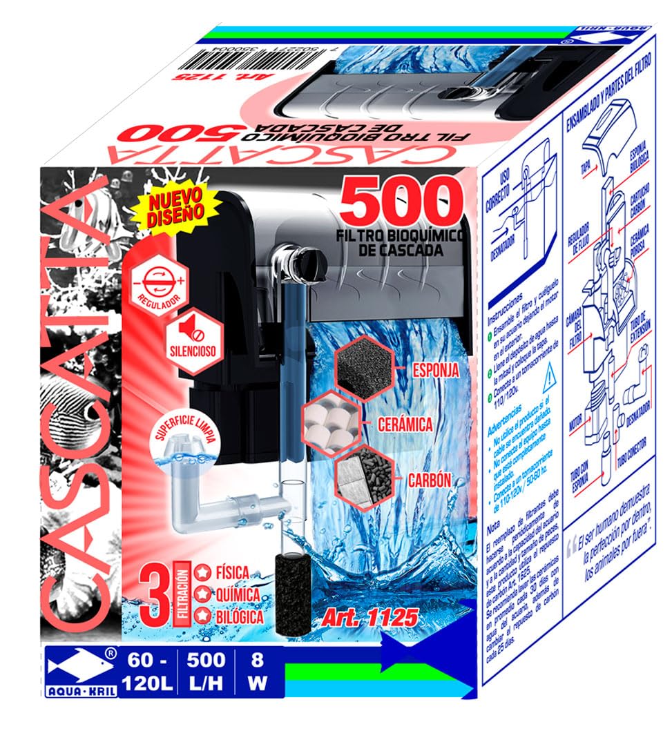 Aquakril 1125 Filtro Cascatta 500 L/H 60-120Lts