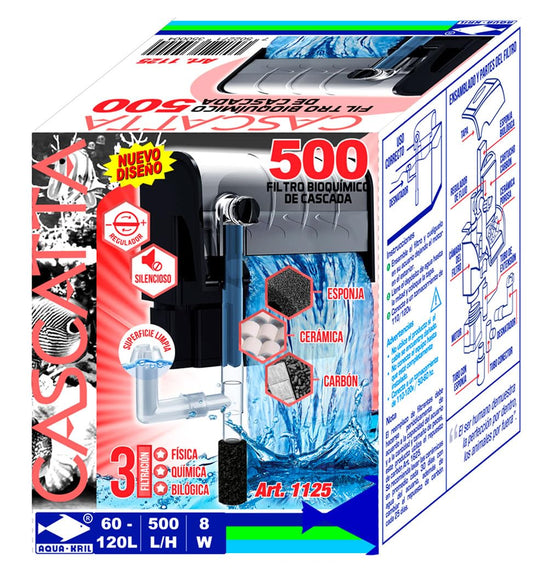 Aquakril 1125 Filtro Cascatta 500 L/H 60-120Lts