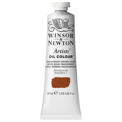 Winsor & Newton Artists' Oil Colour Pintura al Óleo Profesional, 37 ml - Pintura al óleo de artistas - Tubo de 37 ml - Marrón (Transparent Brown Oxide)