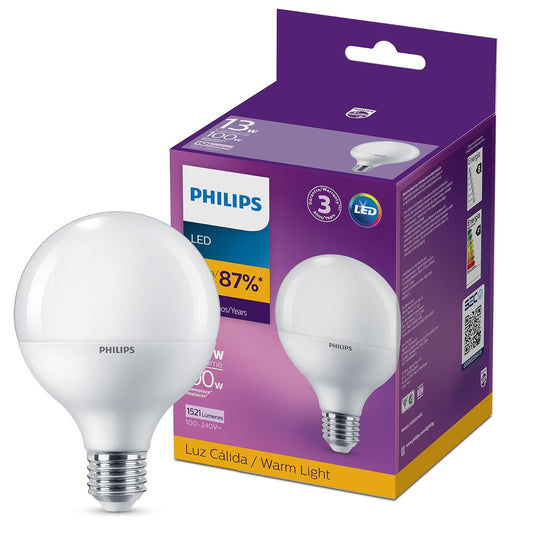 Philips LED Foco Globo Luz Cálida G30 13 Watts 2700K 1521 Lúmenes