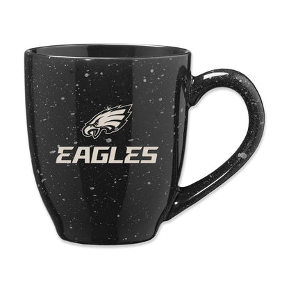 Rico Industries NFL Taza de Cerámica Grabada con Láser, 16 oz - Philadelphia Eagles Slogan Black