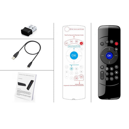 FAVI T1 Teclado y Mouse inalámbrico con conexión USB, 2.4 GHz, Aprendizaje IR, Negro (FMKRFIRAMT1)
