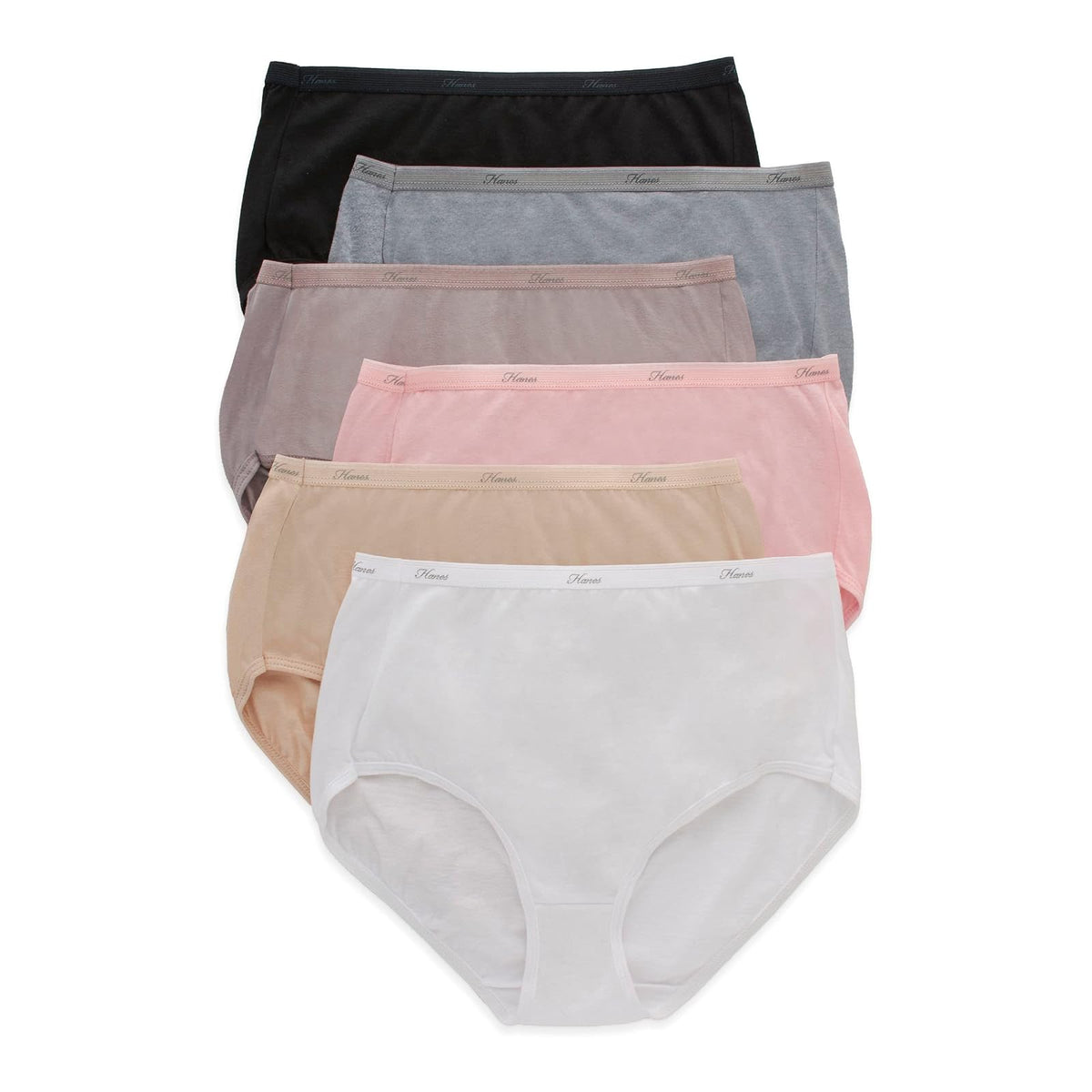 Hanes Calzones de Algodón de Talle Alto para Mujer - Tonos corporales - 9