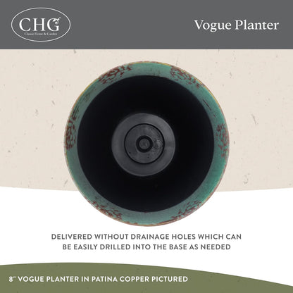 GARDENGOODZ 807-375R Vogue Planter, 8", Indigo