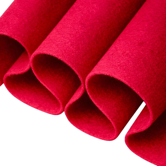 FabricLA Acrylic Felt Fabric - 72" Inch Wide 1.6mm Thick Felt by The Yard - Use Soft Felt Sheets for Sewing, Cushion, and Padding, DIY Arts & Crafts (Half Yards, Red)