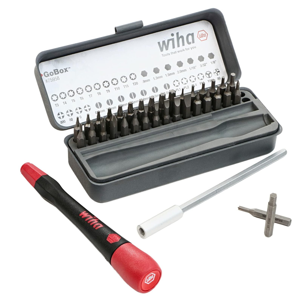 Wiha 75958 piezas GoBox Precision Micro Bit Set