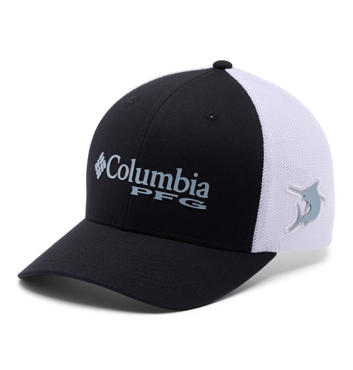 Columbia PFG Logo Mesh Ball Cap Tapa Unisex Adulto - CH - Negro - Azul aplastado - Marlin