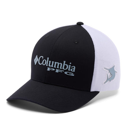 Columbia PFG Logo Mesh Ball Cap Tapa Unisex Adulto - CH - Negro - Azul aplastado - Marlin