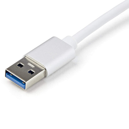 StarTech USB31000SA Adaptador de rojo Ethernet Gigabit Externo USB3.0, Plata