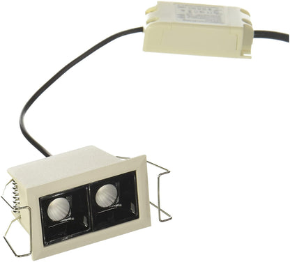Tecnolite Lámpara Downlight LED 4 W - 2 Fuentes de Luz, Empotrable en techo, Luz Suave Cálida, 100 - 277 V, IRC 90, LED integrado
