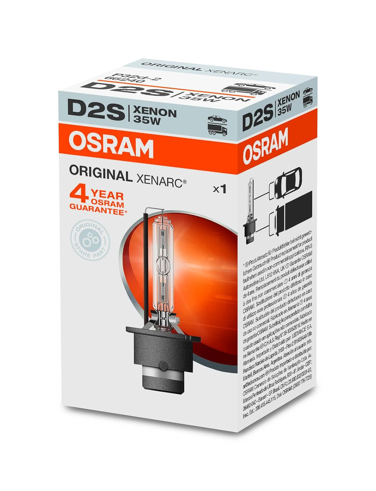 OSRAM D2S Foco Principal Xenón Original 66240