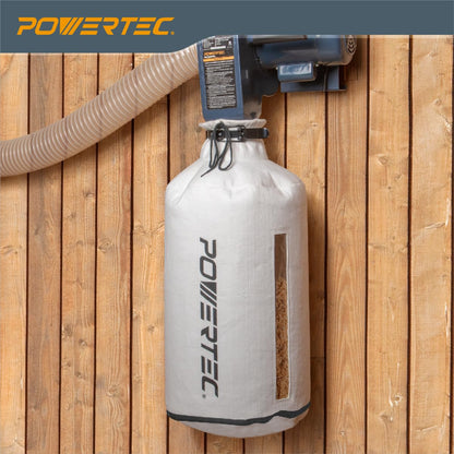 POWERTEC 70334 Bolsa de filtro de polvo para montaje en pared, 1 micra, para Grizzly, Shop Fox, Rockler Delta, Wen y POWERTEC DC5371/ 5372