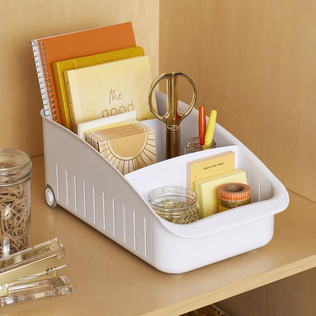 YouCopia - Cajón desplegable para despensa, 8 pulgadas, sin BPA, para organización de cocina, despensa y gabinetes, bolsas de té, medicina y más, color blanco