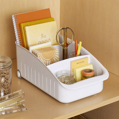 YouCopia - Cajón desplegable para despensa, 8 pulgadas, sin BPA, para organización de cocina, despensa y gabinetes, bolsas de té, medicina y más, color blanco