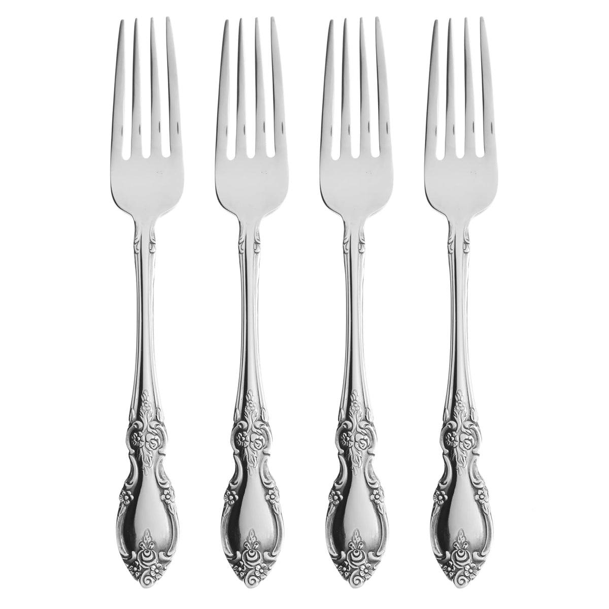 Oneida Louisiana Fine - Tenedores de cena (4 unidades, acero inoxidable 18/10)