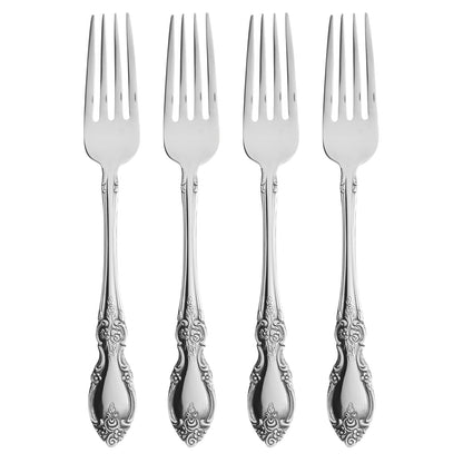 Oneida Louisiana Fine - Tenedores de cena (4 unidades, acero inoxidable 18/10)