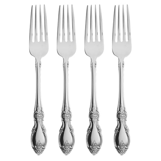 Oneida Louisiana Fine - Tenedores de cena (4 unidades, acero inoxidable 18/10)