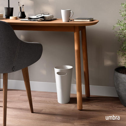 Umbra Skinny Bote de basura, Blanco metálico