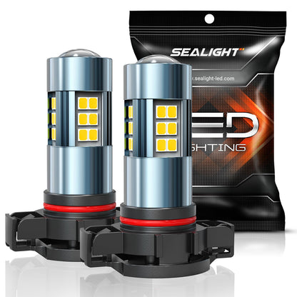 SEALIGHT Bombillas LED Antiniebla 12,000 LM, Blanco, Paquete de 2 - Blanco - 5202 - 5201