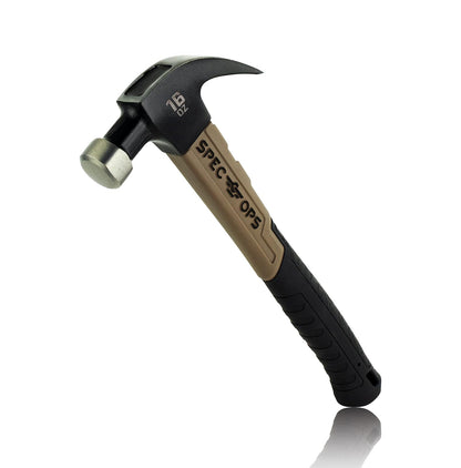 Spec Ops Tools Martillo de fibra de vidrio, 16 onzas, garra curvada, agarre absorbente de golpes - 16 onzas