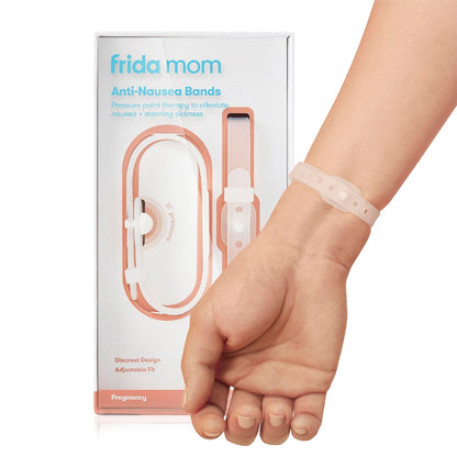 Frida Mom Banda Antináuseas| Alivio Natural de las Náuseas Matutinas 24/7| Terapia de Punto de Presión| Incluye 2 Bandas + Estuche
