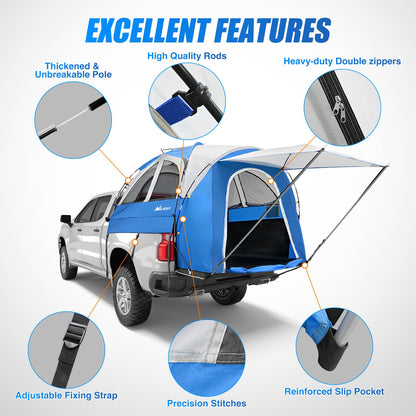 Nilight Truck Bed Tent 5.0-5.5FT Pickup Truck Tents with Removable Awning Waterproof