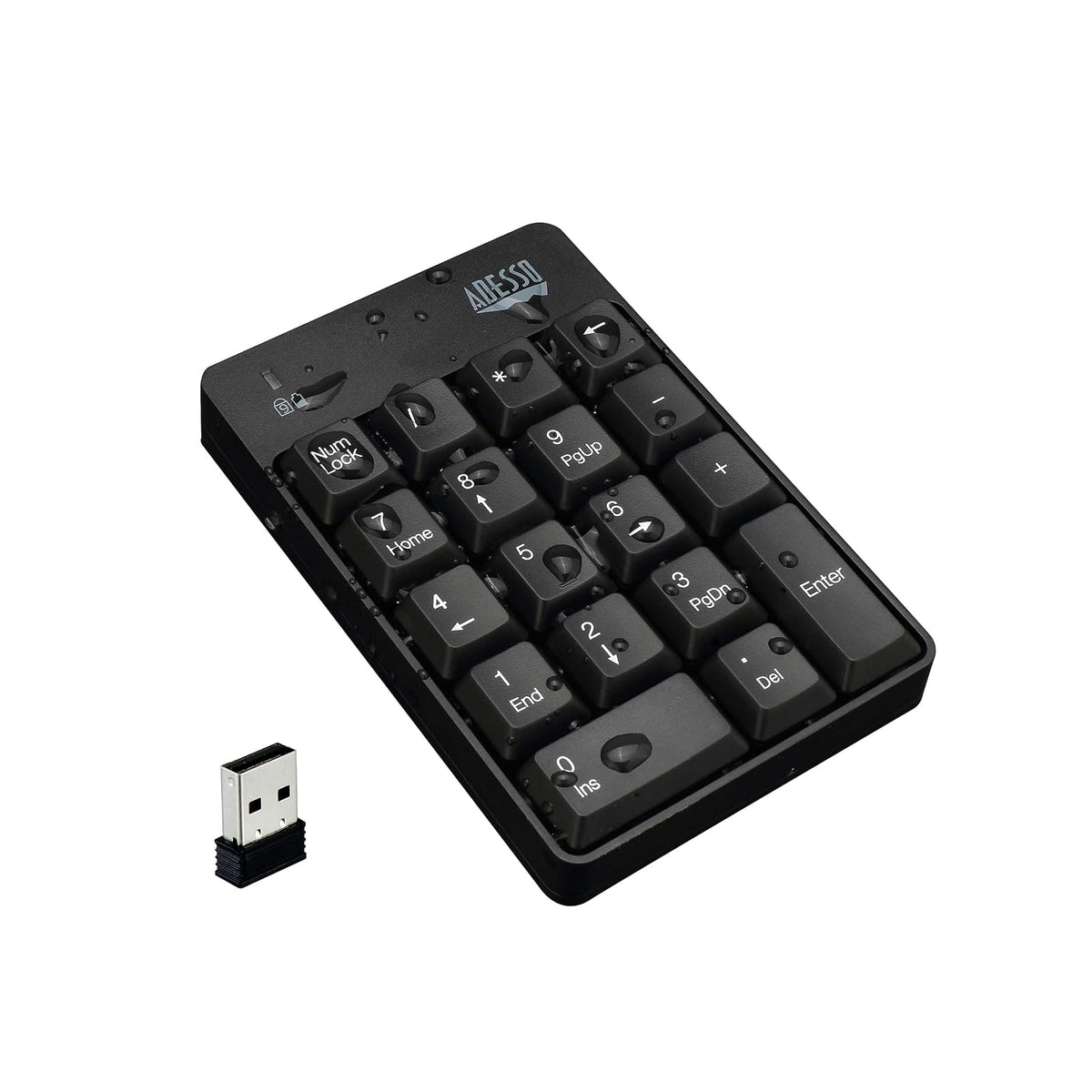 Adesso WKB-6010UB - Wireless Spill Resistant 18-Key Numeric Keypad