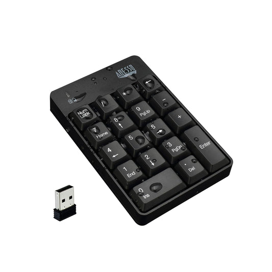 Adesso WKB-6010UB - Wireless Spill Resistant 18-Key Numeric Keypad