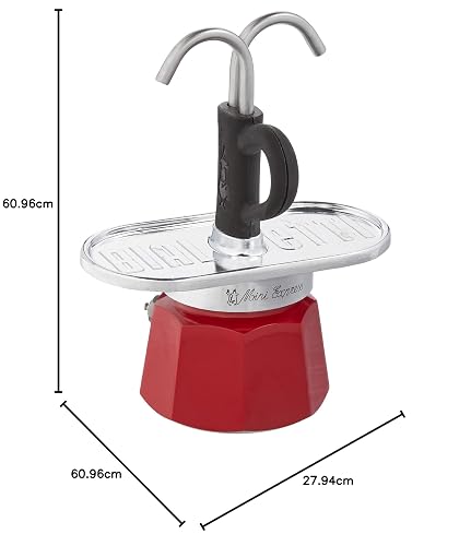 Bialetti - Set Mini Express Magritte, Set Incluye Cafetera, 2x Tazas de 28 Oz, 2x Vasos, No Apto para Inducción, Metal, Amarillo