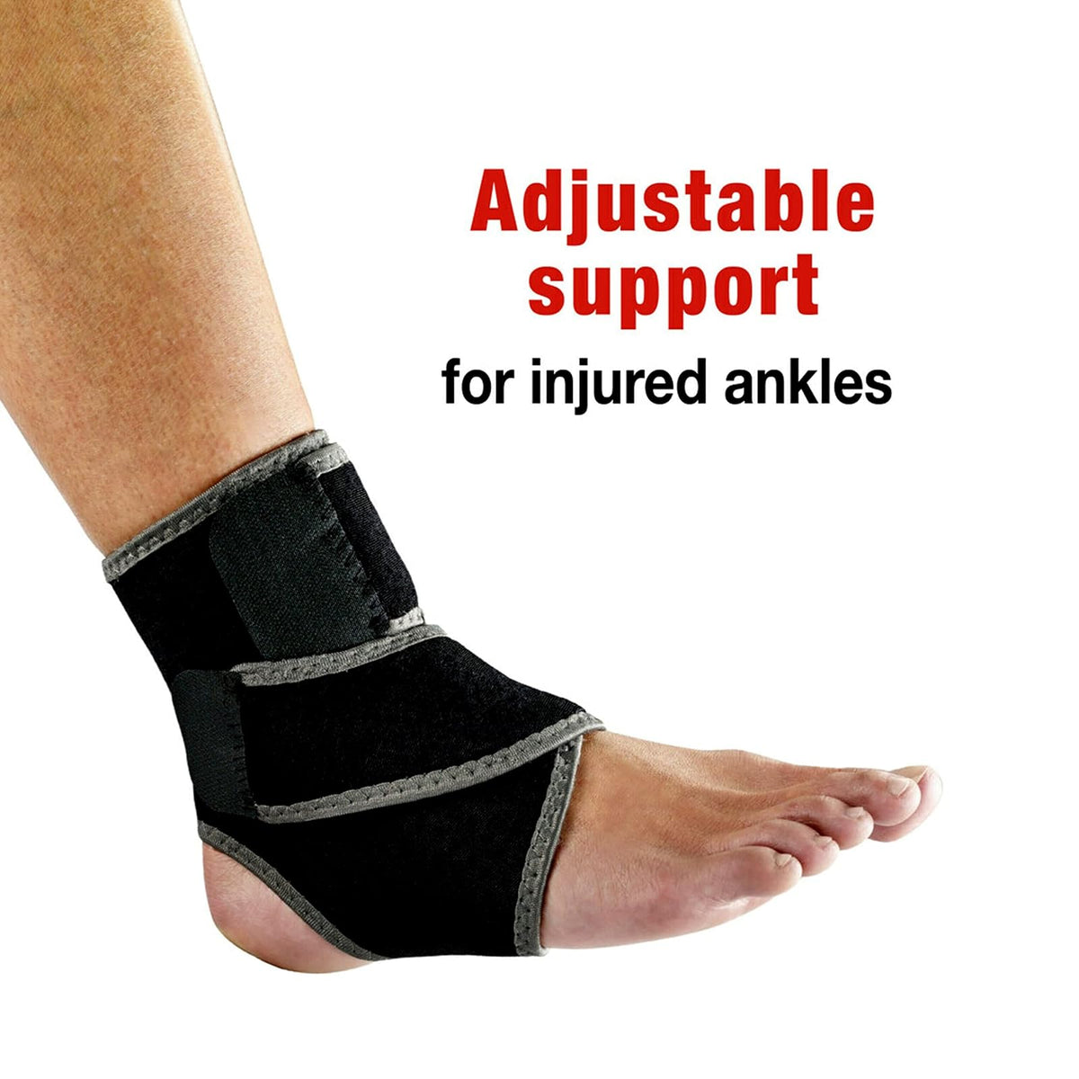ACE Soporte de Tobillo de Compresión Ajustable | Apoyo moderado, correas ajustables, neopreno transpirable, resistente al olor, talla única