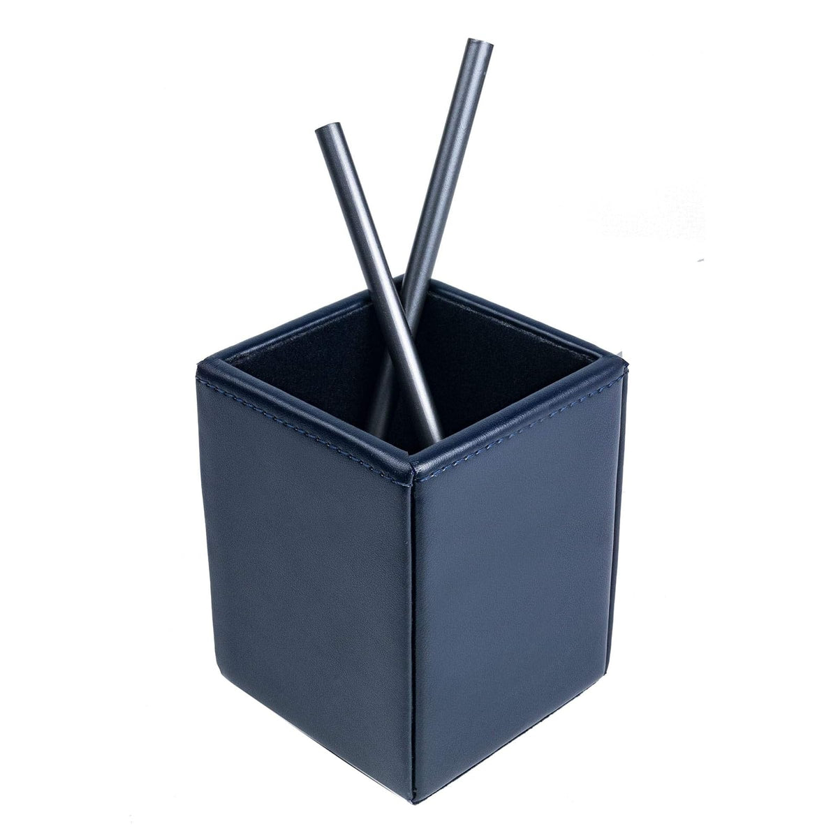 Dacasso A5010 - Vaso para lápices, 3 x 3 x 4, Azul Marino