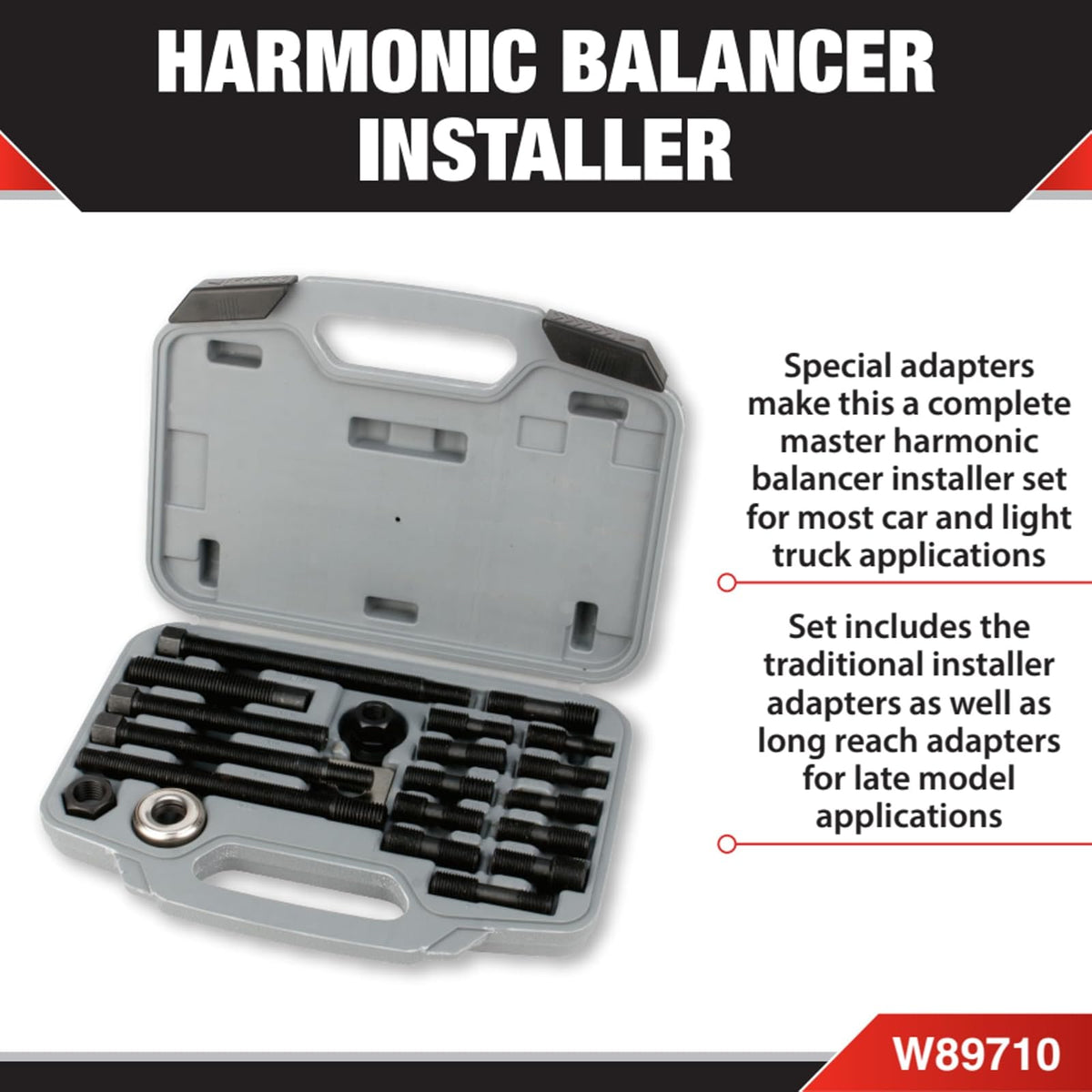 Performance Tool W89710 - Instalador de equilibrador armónico, herramienta automotriz de grado profesional para reparación de equilibrio de motor