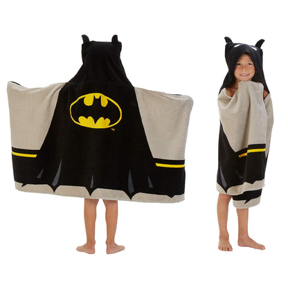 Franco - Toalla de felpa de algodón suave con capucha para baño y playa para niños, 24 x 50 pulgadas, Batman - Batman - 24" x 50" - Toallero con Capucha