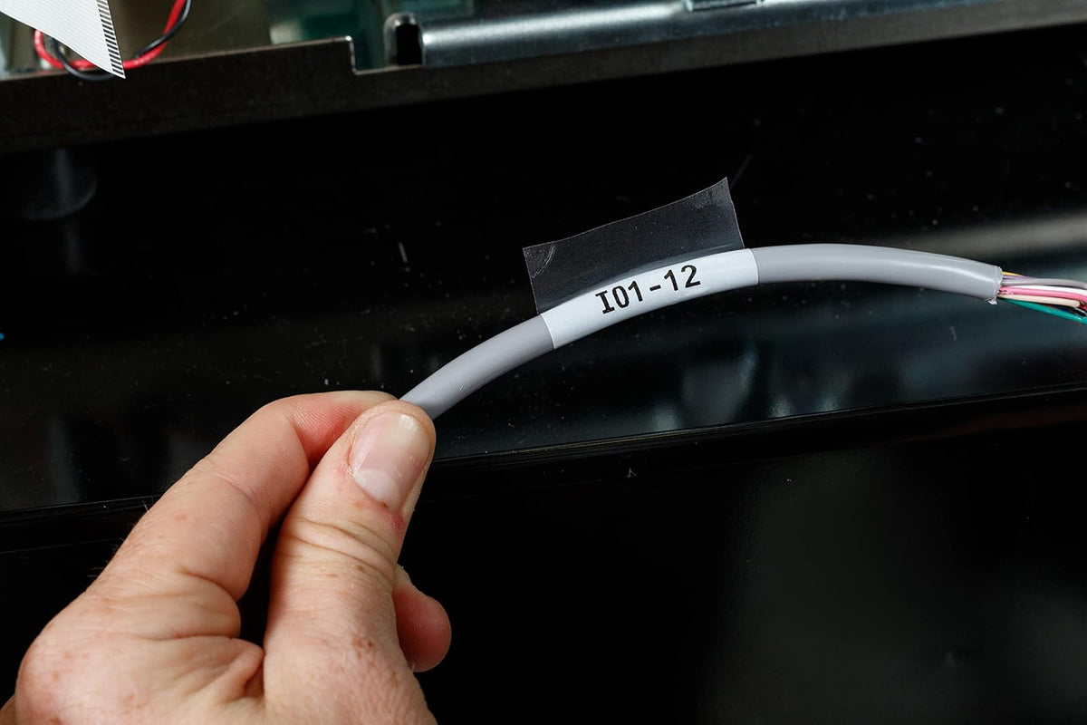 Brady M21-1000-427 14' Length, 1" Width, B-427 Self-Laminating Vinyl, Black On White/Translucent Color BMP 21 Mobile Printer Label
