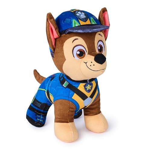 Paw Patrol: The Dino Movie, Peluche de Chase, Peluche de la Popular película, Juguetes para preescolares, Producto Promocional de la película, Juguetes para niños y niñas, a Partir de 3 años, 20,3 cm