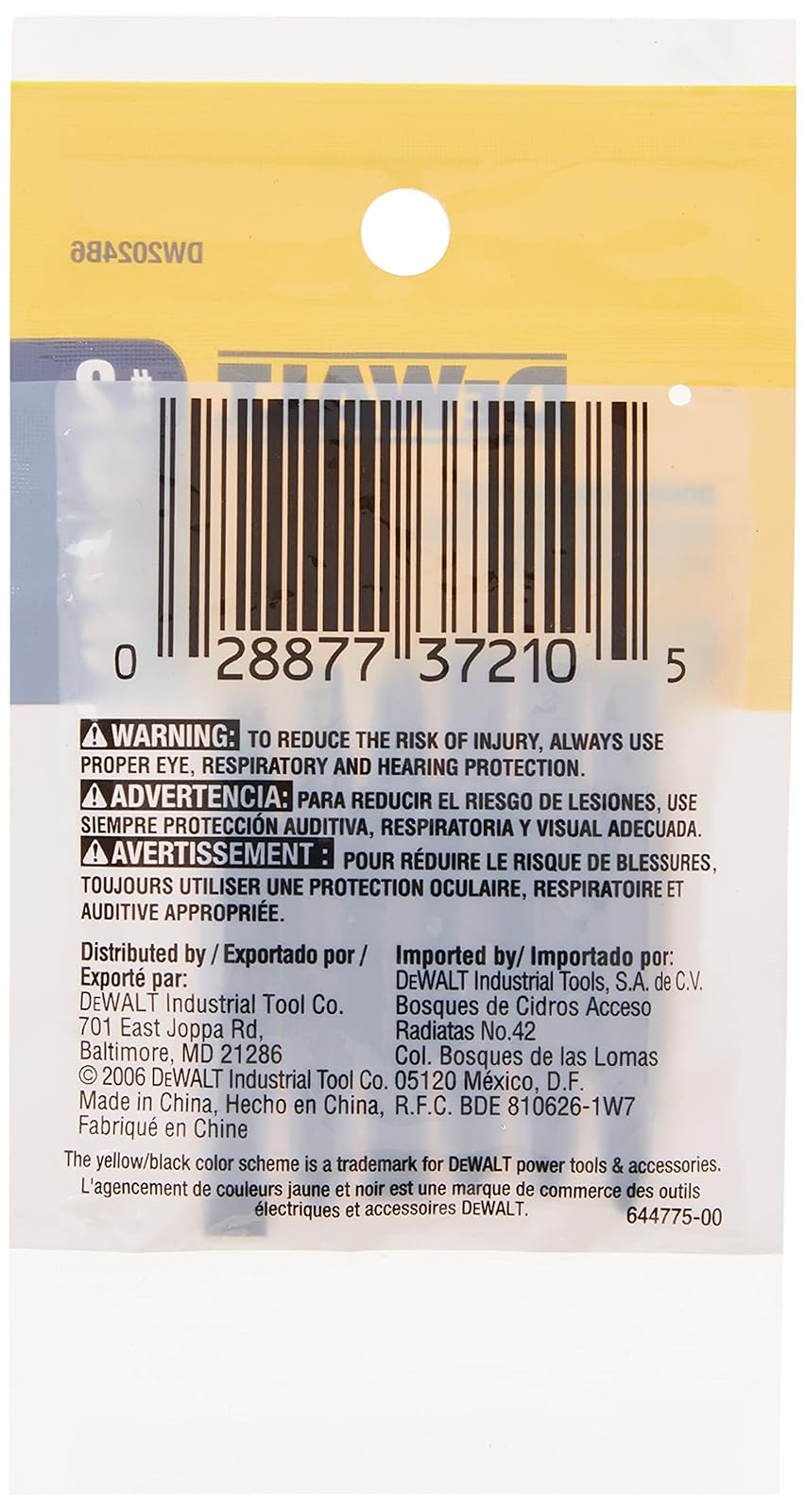 DEWALT DW2024B6 2 Phillips/No. Broca de doble punta con 8 ranuras, paquete de 6