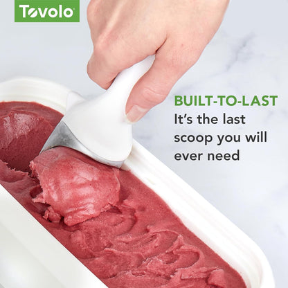 Tovolo Cuchara inclinable (Blanca) - Gadget de Cocina y Herramienta para golosinas congeladas, Helados, sorbetes, gelatina/Utensilios de Regalo y 1 EA