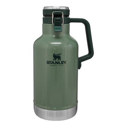 Stanley Cromador clásico fácil de verter de 60 onzas, aislado mantiene la cerveza fría y carbonatada, hecho con interior de acero inoxidable, revestimiento exterior duradero y tapa a prueba de fugas, mango fácil de transportar