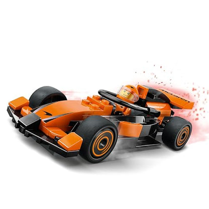 LEGO® City Piloto de F1® con Auto McLaren Juguete de construcción de minivehículo, Juego de Carreras con minifigura para niños y niñas Desde 6 años, Regalo Divertido 60442