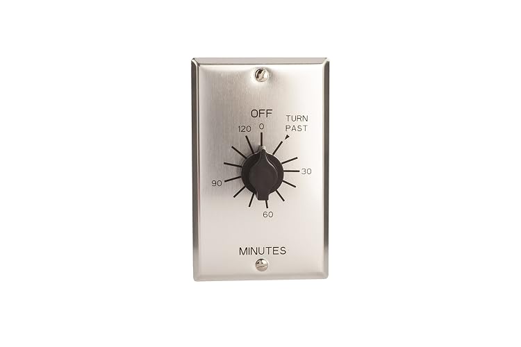 Temporizador de pared con apagado automático, enrollado por resorte, estilo comercial, serie C, temporizador de 2 horas de duración, tipo interruptor SPST