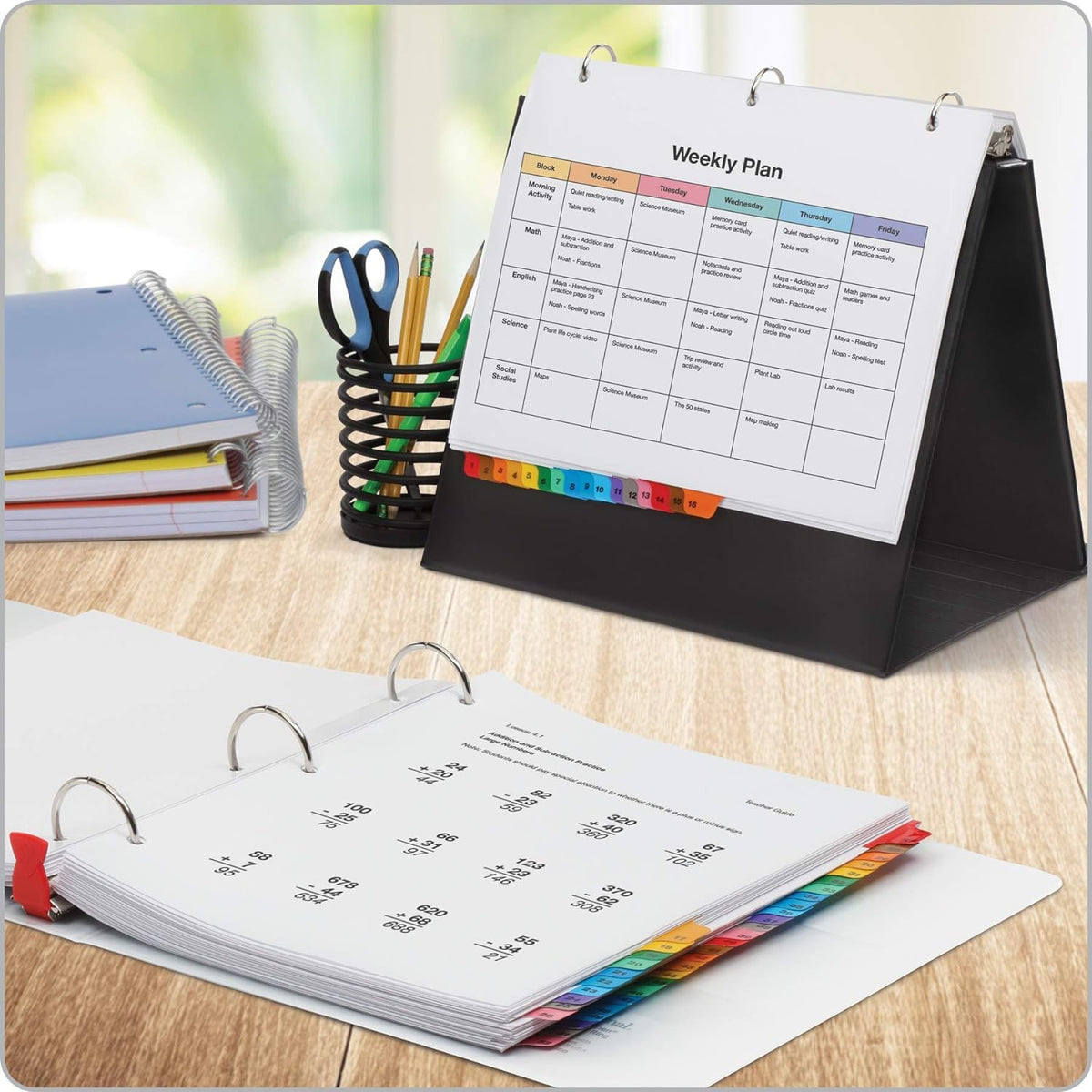 Cardinal by TOPS Products OneStep Printable Table of Contents and Index Dividers, 52-Tab, Numbered, Multi-Color (60990)