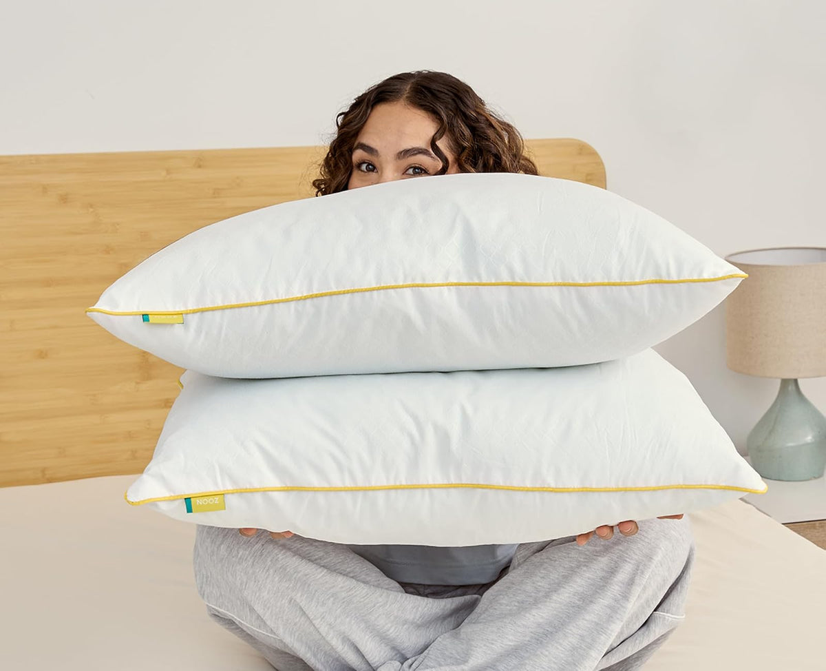 Nooz Almohadas Original Pack de 2 Estándar Suaves Esponjosas Mantienen su Forma Durables Soporte Ligero
